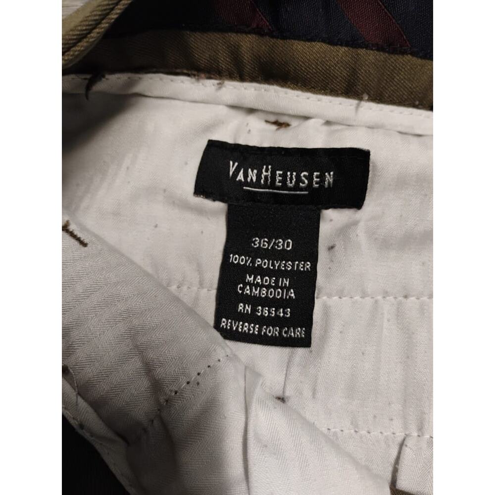 lot of 3 Dockers, Haggar, VanHeusen Men's Pants Sz 36X30 flat front multicolor - Picture 4 of 5